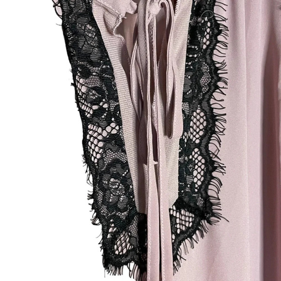 Lane Bryant Light Purple with Black Lace Babydoll Ruffle Top Flowy Size 28 - Picture 5 of 10